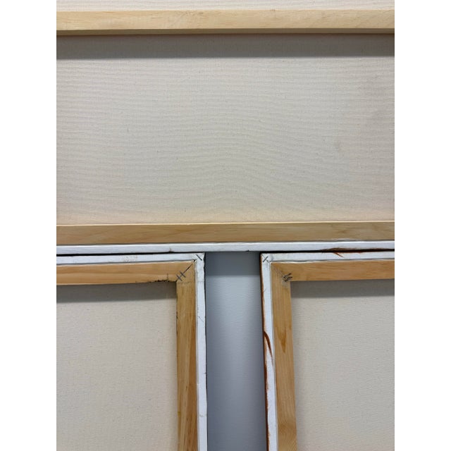 Set of 3 Original Paintings Abstract Squares, Multi Colored on Square Canvas For Sale - Image 10 of 11