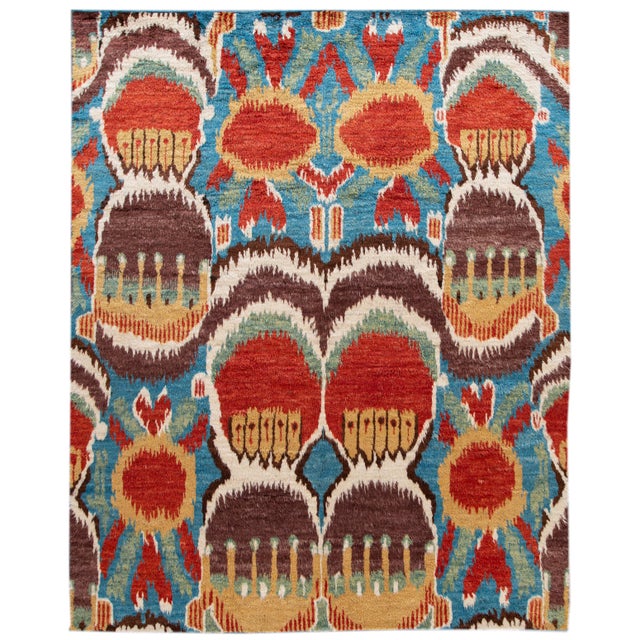 Colorful Modern Moroccan Handmade Wool Rug For Sale - Image 13 of 13