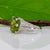 Metal 7.2Ct Peridot Ring With Earth Mined Diamond Halo: Solid 14k Gold, Size 6.75 For Sale - Image 7 of 10