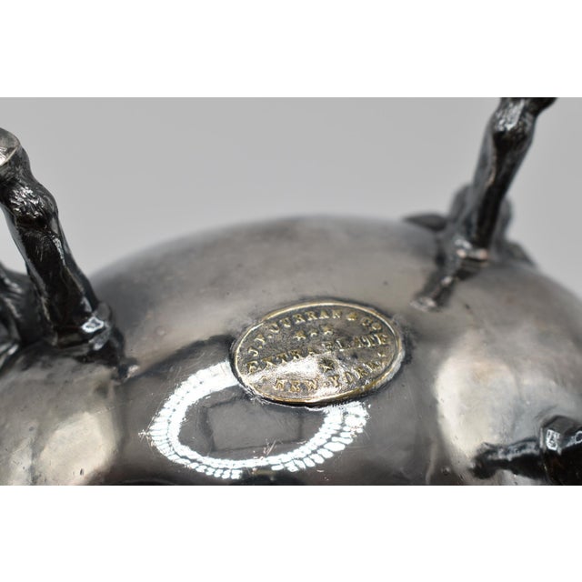 J. F. Curran & Co Stag Decor Silver Plated Server For Sale - Image 10 of 10