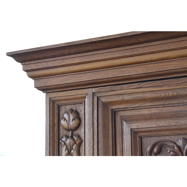 Vintage Danish Brutalist Cabinet in Oak, 1890s For Sale - Image 6 of 17