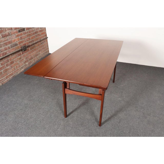 Mid-Century Modern Danish Modern "Elevator" Metamorphic Coffee Table / Dining Table With Two Leaves For Sale - Image 3 of 18
