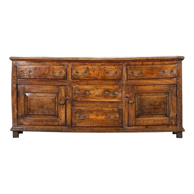 18thc English Vernacular Elm Dresser, 1760s For Sale
