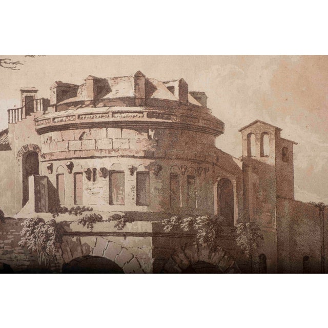 Wood 18th Century Paul Sandby “Sepulchre of King Theodorick” Aquatint After Clérisseau, Framed For Sale - Image 7 of 17