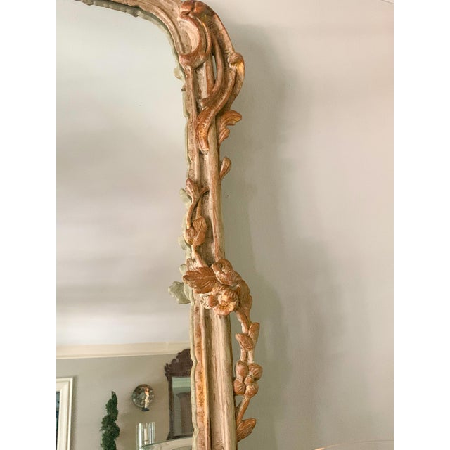 Carvers' Guild Exceptional Carvers Guild "Panier De Fleur" Mirror Vintage Versailles Finish -18th Century/ Louis XIV Style For Sale - Image 4 of 17