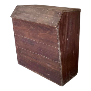 19th C Primitive Weathered Grain Bin / Console Table