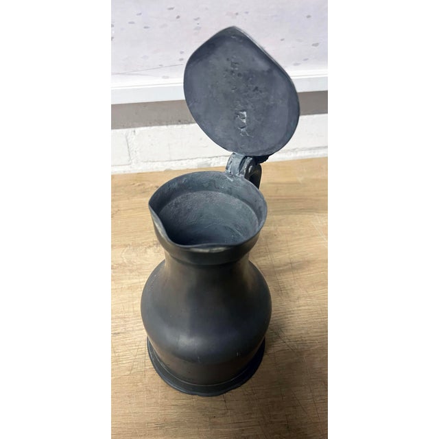 Five AntiqueFrench Pewter Tankards With Acorn Thumb Piece For Sale - Image 9 of 10