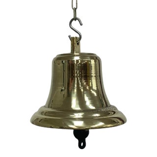 Vintage Brass Blank Ships Bell For Sale