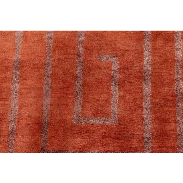 Early 21st Century Modern Deco-Inspired Tibetan Rug with Greek Key Motif by Doris Leslie Blau For Sale - Image 5 of 8