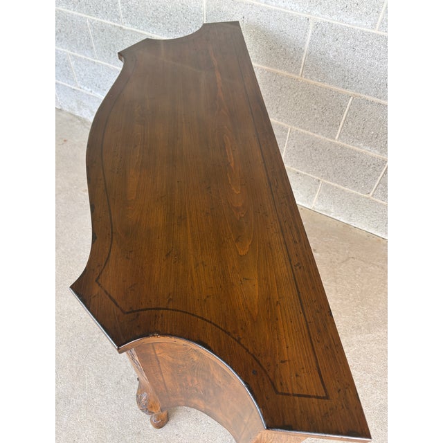 Wood Heritage Henredon Louie XV Style French Country Hoof Foot Console Cabinet For Sale - Image 7 of 13