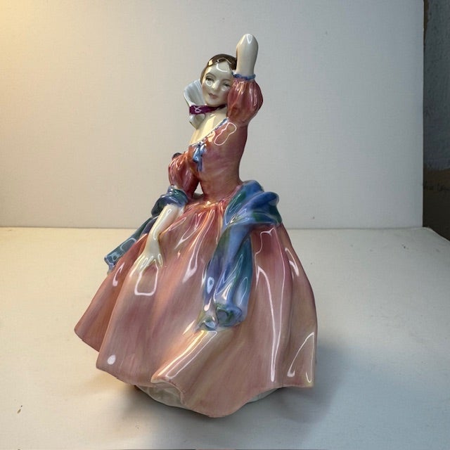 Vintage 1952 Royal Doulton May Time Figurine Hn2113 Pink Blue Bone China For Sale In Savannah - Image 6 of 13