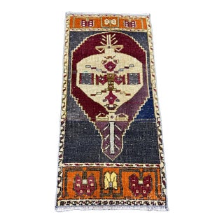 Turkish Yastik Rug 1'4" x 2'10" For Sale