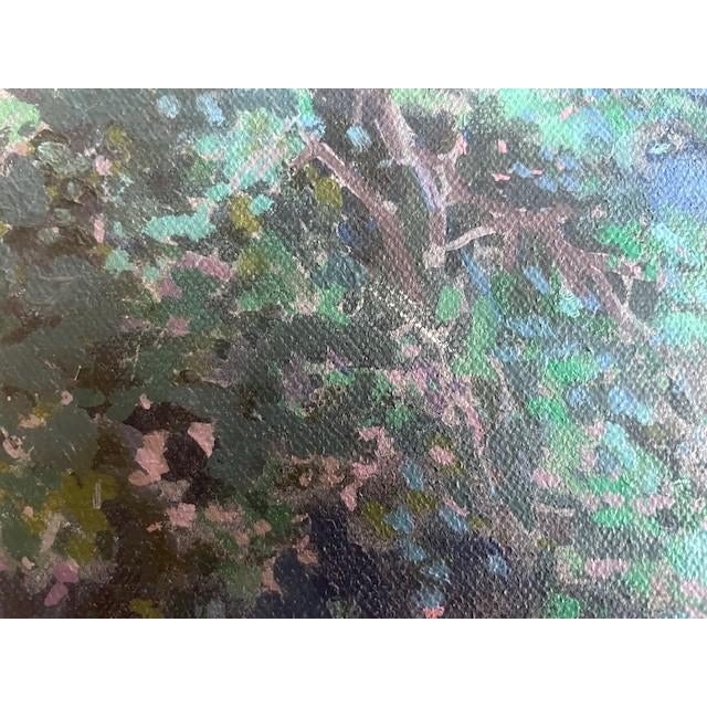 Forest Green Late 20th Century Impressionist Landscape: "Lush Brook" by j.c. Lynch For Sale - Image 8 of 13