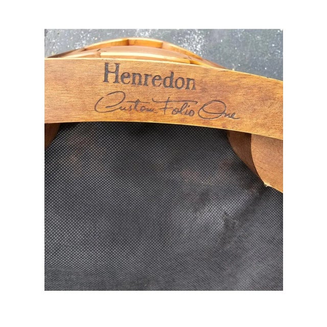 Set of Three Henrendon Folio One Fruitwood and Upholstered Side Chairs For Sale - Image 11 of 11
