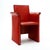 Red Leather Modernist Side Chairs by “Quia” For Sale - Image 4 of 9