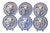 Blue Willow Transferware Plates from Wedgwood, England, Set of 6 For Sale