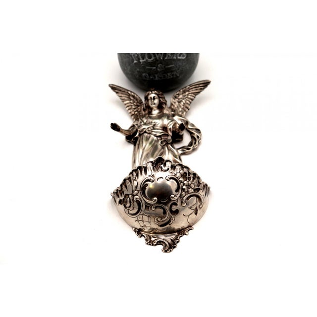 Silver Suspended Holy Water Font with Reliefs, in Good conditions.