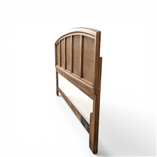 Vintage Thomasville Woven Rattan King Headboard For Sale - Image 10 of 17