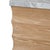 Tan Matthew Izzo Home Rhodes Cerused Oak Two Fluted Doors, Single Sink Porcelain Bath Vanity With and Carrara Marble and Brass Knobs For Sale - Image 8 of 10