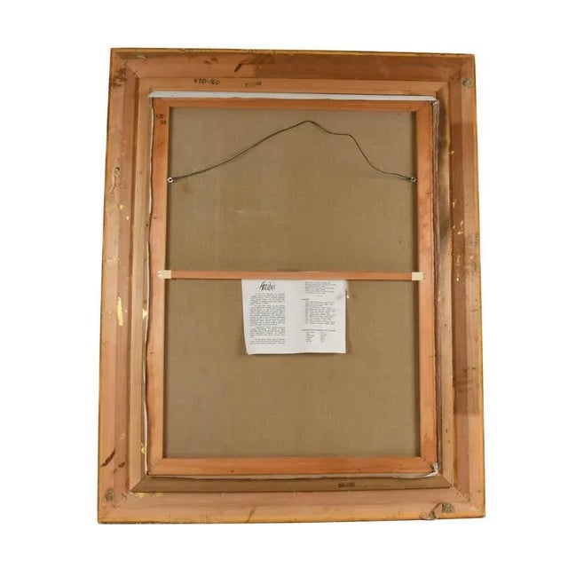 Late 20th Century Late 20th Century Framed Signed Haibin Iris Fantasy Oil on Canvas For Sale - Image 5 of 10