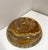 Mid-Century Modern Vintage Afghanistan Banded Calcite Bowl 14” Green & White Onyx Stone Collection MCM For Sale - Image 3 of 8