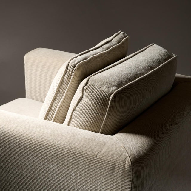 Vintage Roche Bobois Cream Cord Armchairs For Sale - Image 11 of 11