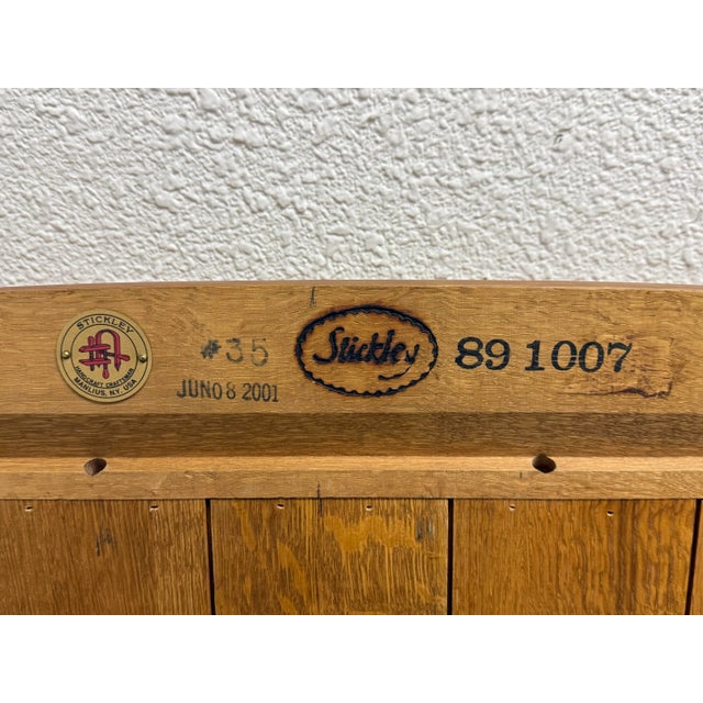 Circa 2001 Stickley Furniture Oak Wall Mounted Plate Rack For Sale - Image 11 of 12