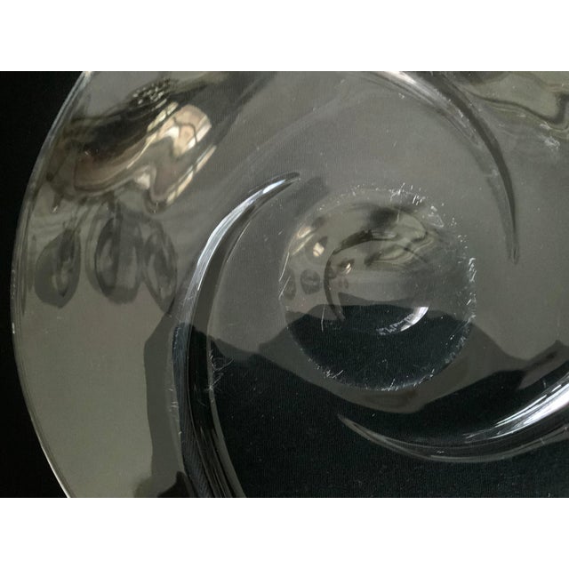 Val Saint Lambert Crystal Serving Piece, Signed For Sale - Image 10 of 11