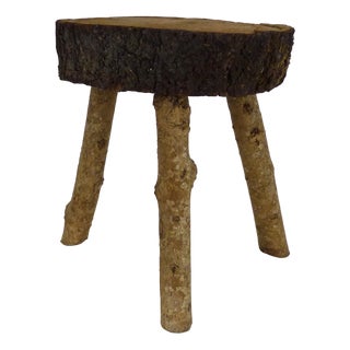 Tripod Milking Stool in Oak, France, 19th Century For Sale