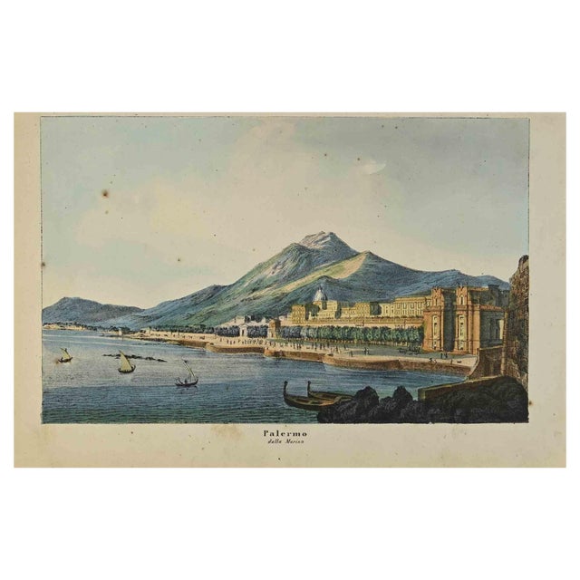 Various Artists, View of Palermo, Lithograph, 1862 For Sale