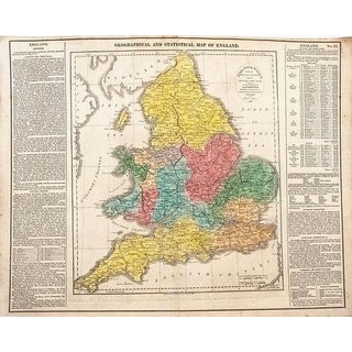 1821 Lavoisne Map of England, Wales - US Edition For Sale