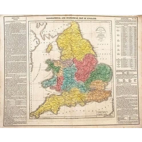 1821 Lavoisne Map of England, Wales - US Edition For Sale