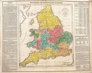 1821 Lavoisne Map of England, Wales - US Edition