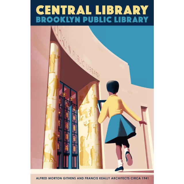 2019 Contemporary Travel Poster - Pascal Blanchet - Brooklyn For Sale