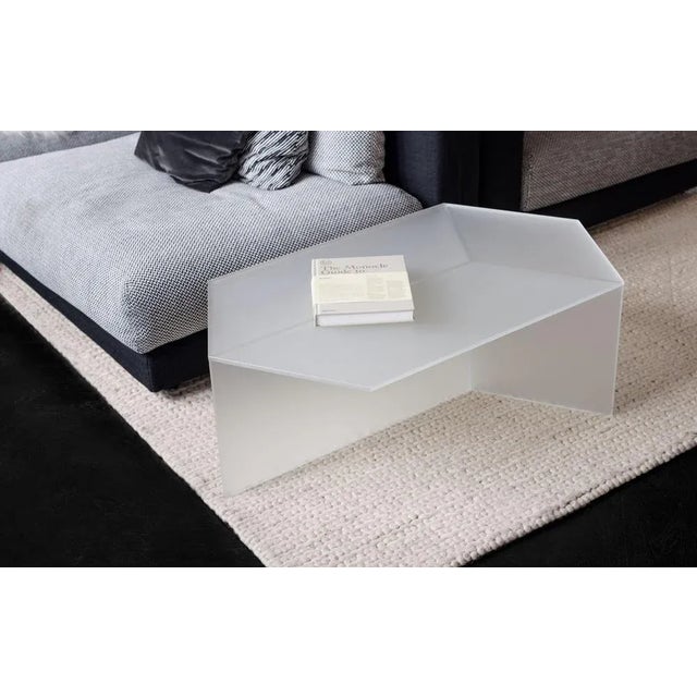 Glass Satin Glass Isom Oblong Coffee Table by Sebastian Scherer For Sale - Image 7 of 8