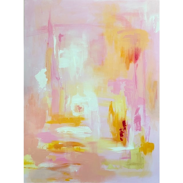1980s Abstract Painting Pink #3 on Stretched Canvas For Sale In Sacramento - Image 6 of 16