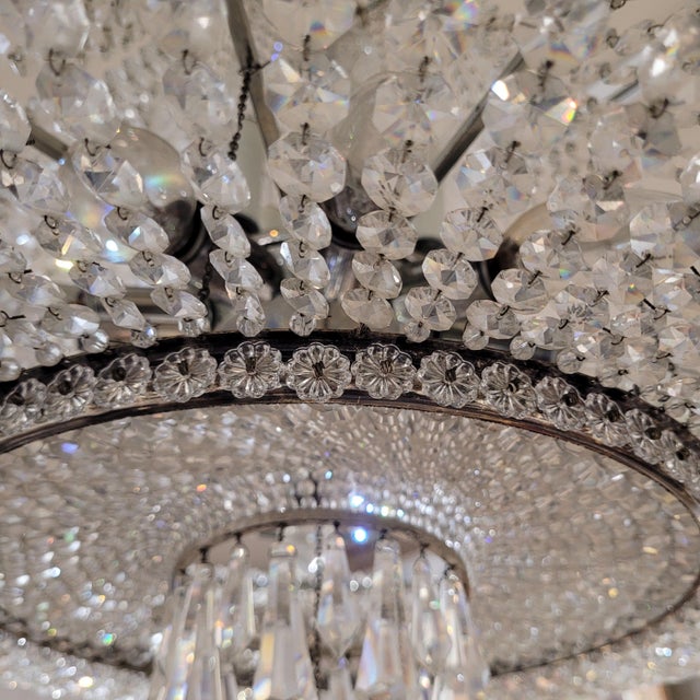 Chandelier in Strass Crystal, Spain, 1970s For Sale - Image 14 of 18