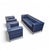 Animal Skin Vintage Sofa in Dark Blue Leather For Sale - Image 7 of 15