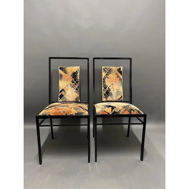 Set of Modernist Chairs attributed to Maison Jansen, 1970s For Sale - Image 6 of 10