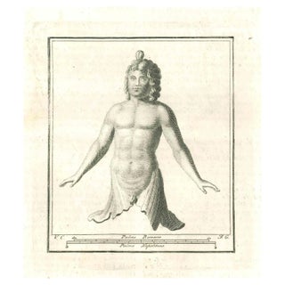 Old Master, Ancient Roman Bust, Original Etching, 18th Century For Sale