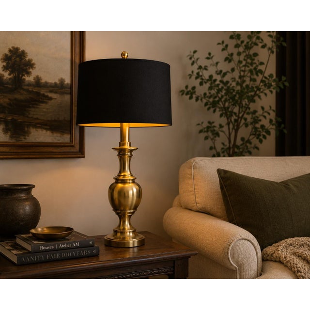 HERITAGE SOLID BRASS TABLE LAMP Classic Traditional | Vintage Brass | Estate Quality Bring timeless elegance to your home...