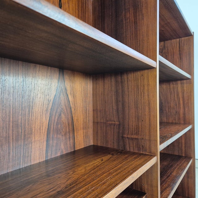 Brown Mid-Century Modern Danish Rosewood Bookcase from Brouer, 1960s For Sale - Image 8 of 11
