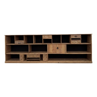 Large Workshop Cabinet in Pine, 1940s For Sale