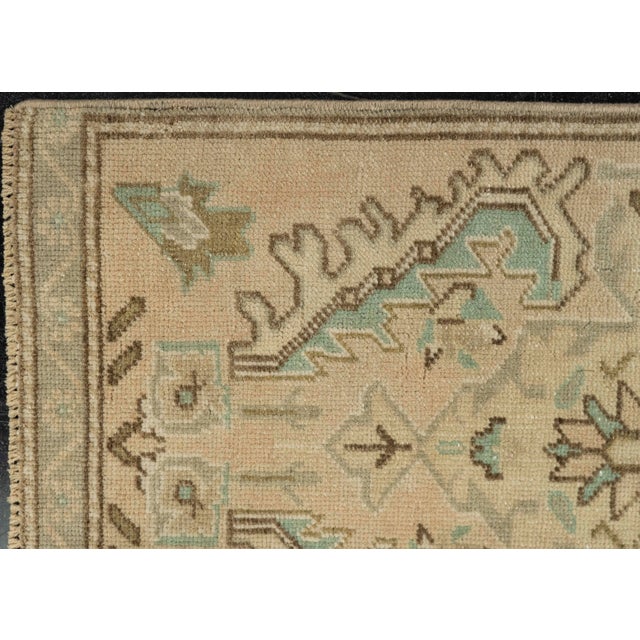 Early 21st Century Turkish Mini Rug Oriental Hand Knotted Vintage Rug 1'5" x 3'4" #21085 For Sale - Image 5 of 8