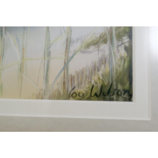 Coastal 1980s Lou Wilson Original Pastel Seascape Painting, Framed Beach Art For Sale - Image 3 of 4