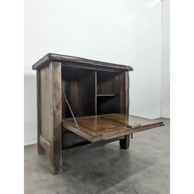 Brutalist Buffet Bar in Wood For Sale - Image 5 of 7