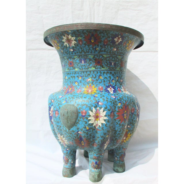 19th Century Large Chinese Enamel Three Rams Vase For Sale - Image 11 of 11