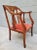 Chestnut 1940s Newspaper Reading Chair With Velvet Seat For Sale - Image 8 of 12