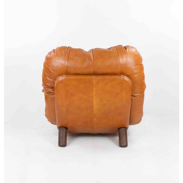 Vintage Leather Armchair by Cobianchi for INSA, Italy, 1970s For Sale - Image 6 of 8