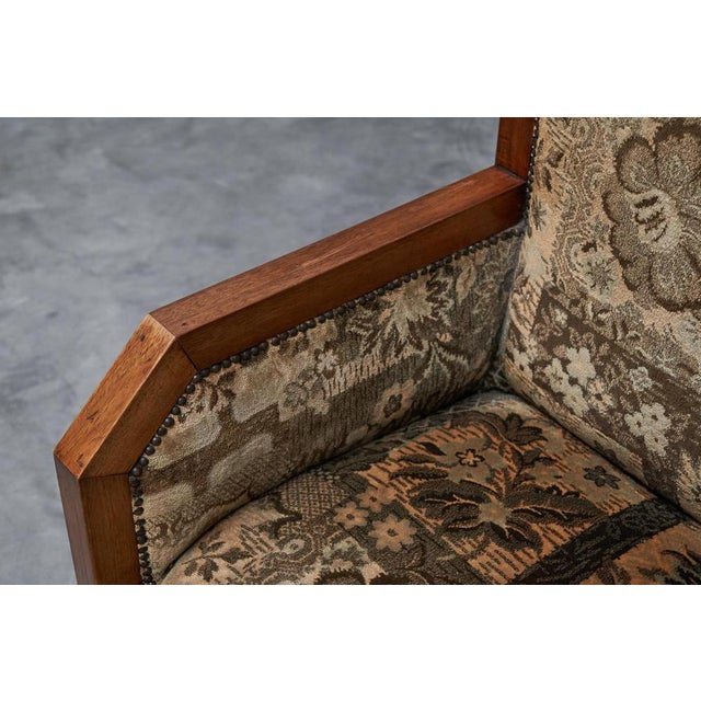 Set of Art Deco Armchairs in Wood and Tapisserie, 1920s For Sale - Image 12 of 15